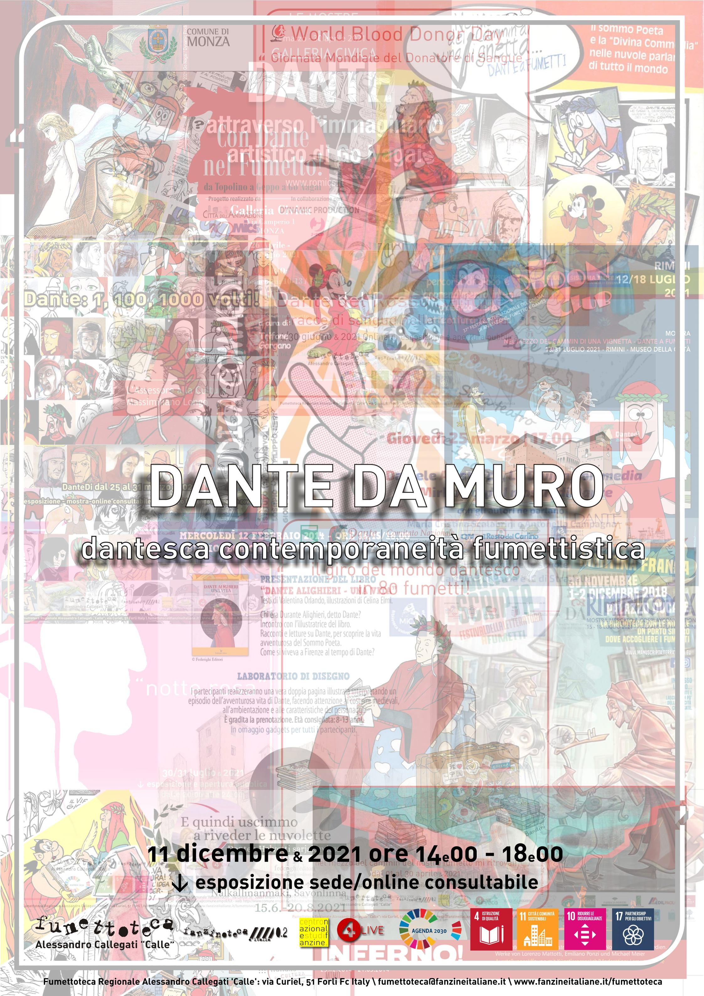 FumettoDANTEca - Dante da muro' - 'Giornata del Contemporaneo' Locandina - 01/31 Dicembre 2021